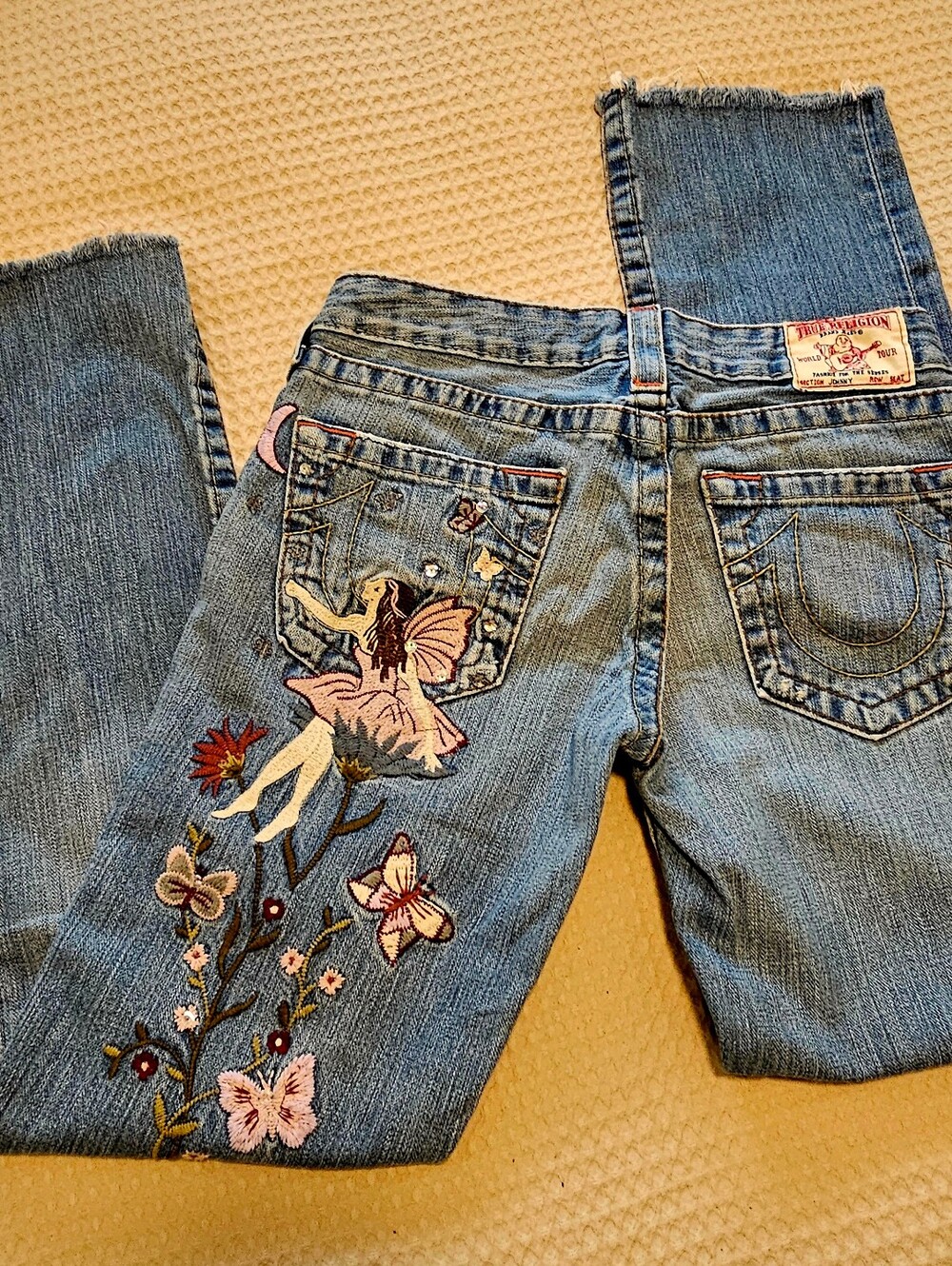๐งโโ๏ธโจ TRUE RELIGION FAIRYCORE Y2K VINTAGE JEANS โ EXTREMELY RARE Size 27 - Picture 6 of 15